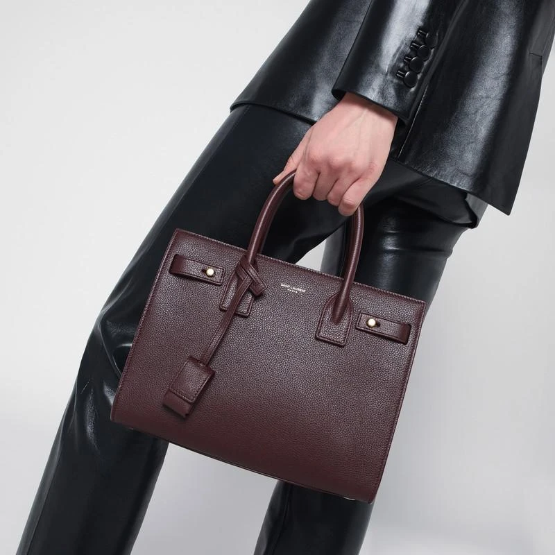 Yves Saint Laurent Hot Wine leather baby Sac De Jour bag 3