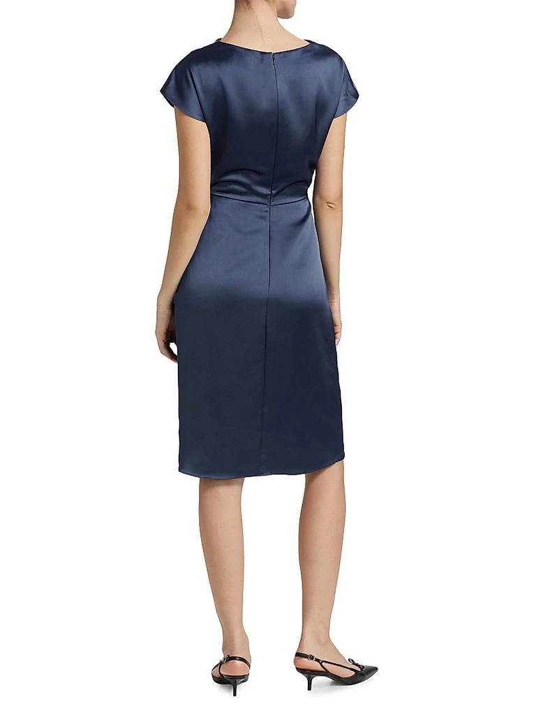 Amsale Draped Satin Cocktail Dress 5