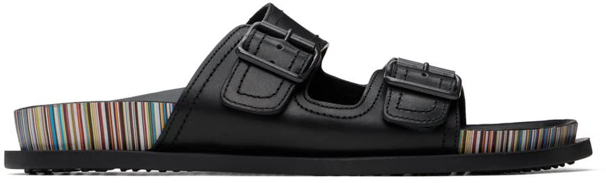 Paul Smith Black Leather Mesra Sandals 1