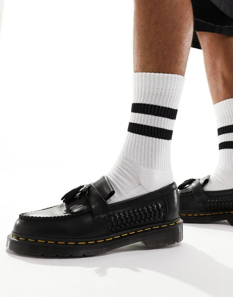 Dr. Martens Dr Martens Adrian woven tassel loafers in black 3