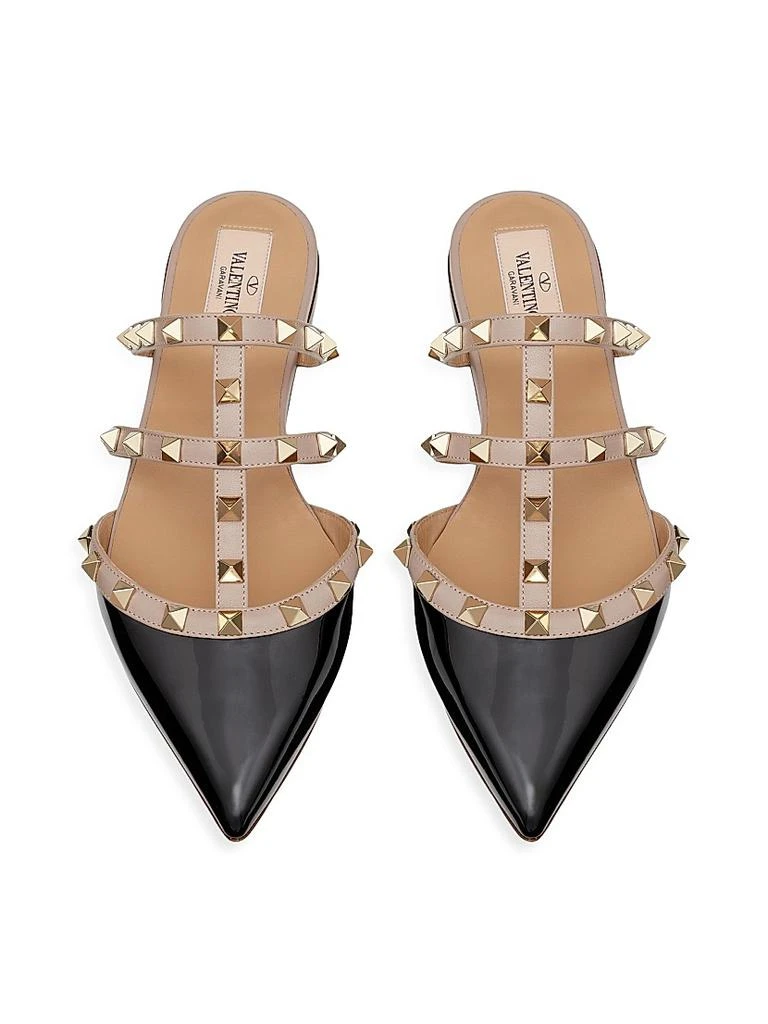 Valentino Rockstud Patent-Leather Mules 4