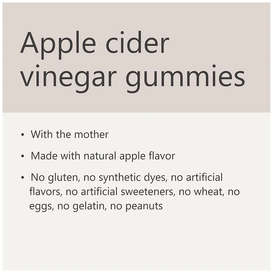 Walgreens Apple Cider Vinegar 500 mg Gummies (90 days) Natural Apple 7
