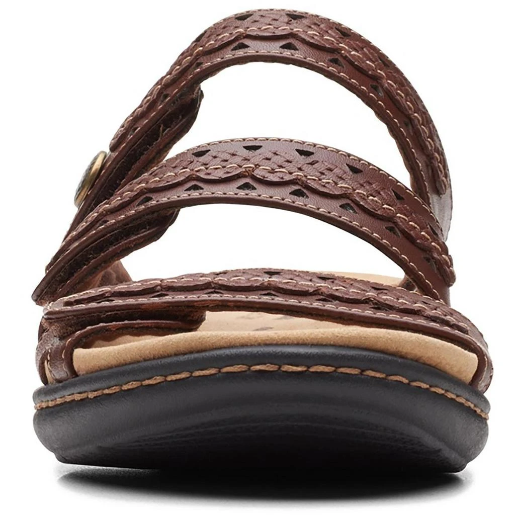 Clarks Laurieann Bella Womens Leather Cushioned Footbed Slide Sandals 3