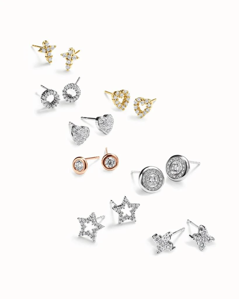 Roberto Coin Mini Diamond Cross Stud Earrings 5