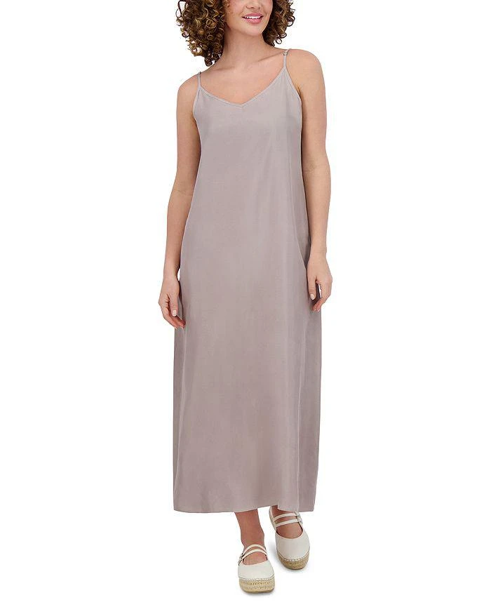 brushed silk dress Morven Mosaic-Print Robe Dress in Brushed Silk-Blend Fabric S/P