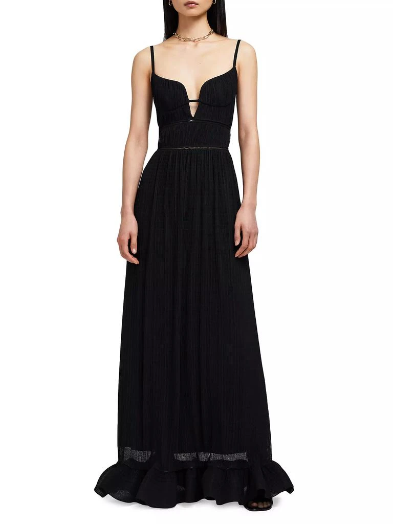 SIMKHAI Maude Crinkled Bustier Gown 3