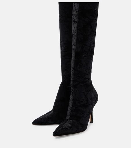 Paris Texas Mama over-the-knee velvet boots 5