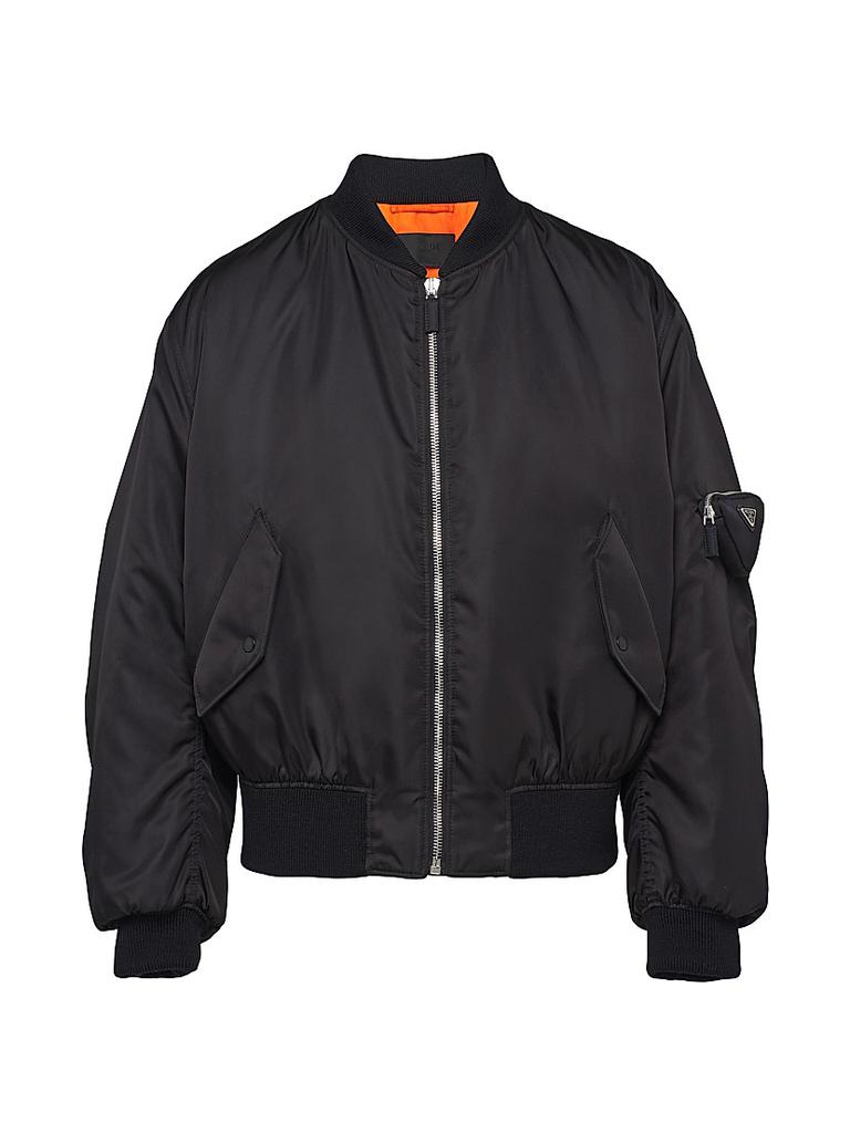 Prada Prada Logo Patch Zip-Up Jacket - Jackets - Free