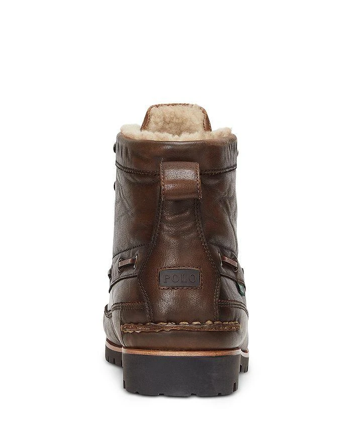 Ralph Lauren Men's Ranger Mid Shearling Lined Leather Boot 4