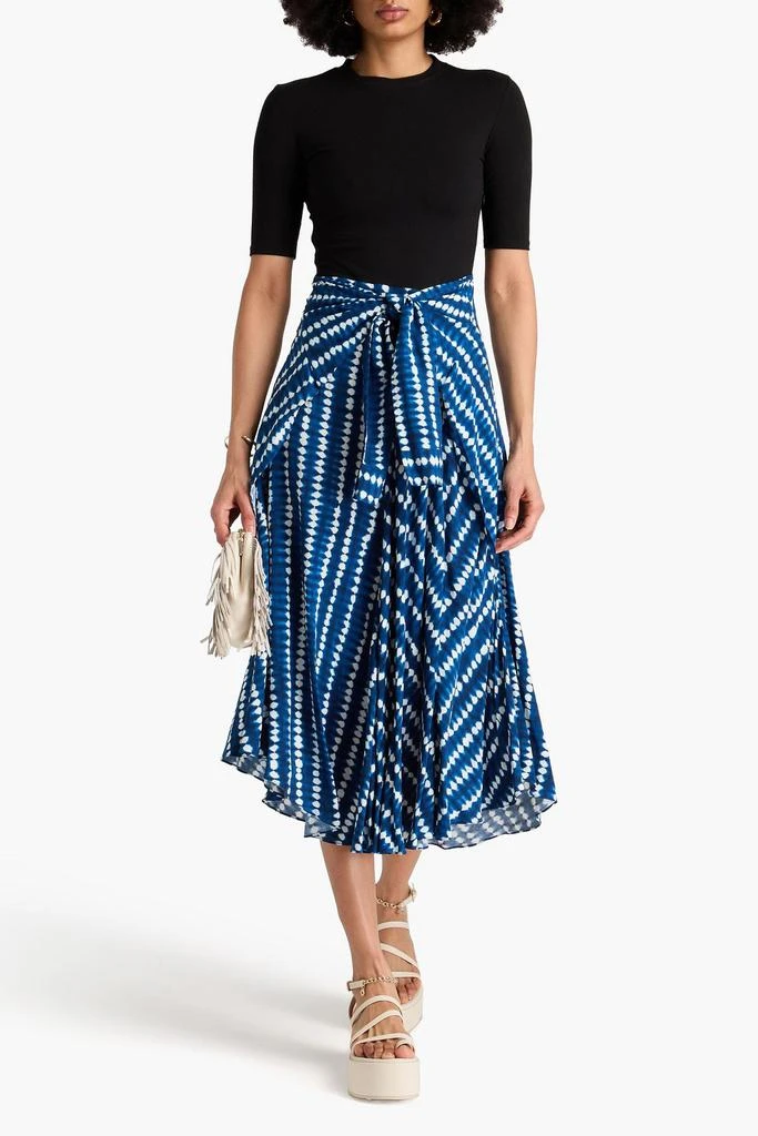 Printed crepe and jersey midi dress  On Sale Now with Up to 50% Off |  Discover Exclusive Deals & Savings at BeyondStyle  Authentic Maje midi  dresses|women|dresses|clothing with Limited-Time Discounts, Free