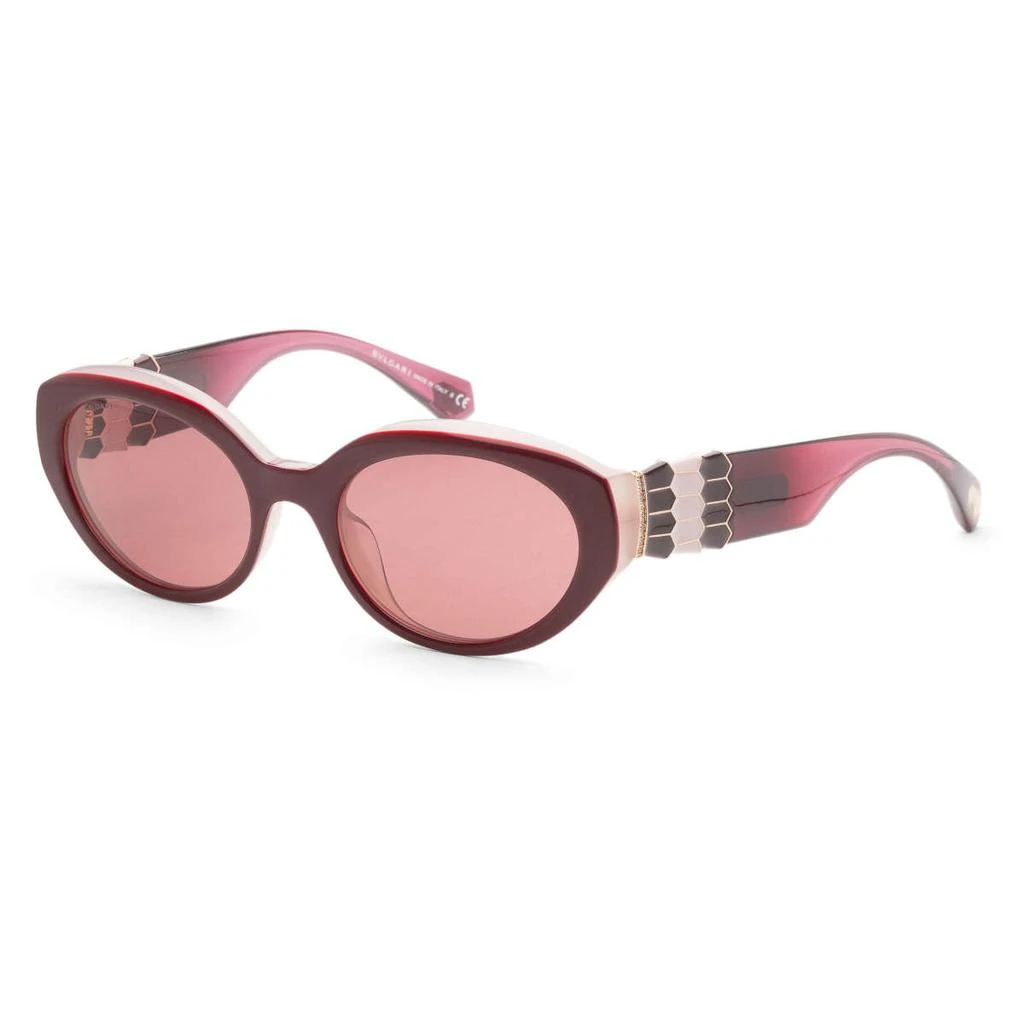 BVLGARI Bulgari Women's Red Oval Sunglasses 1
