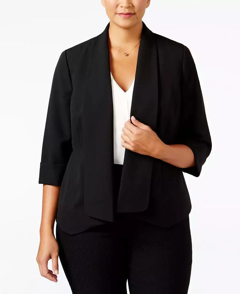 Kasper Plus Size Open-Front Soft Blazer 1