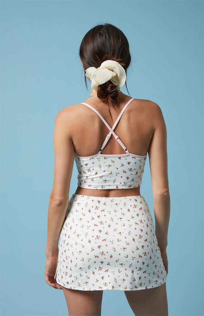 PAC 1980 PAC WHISPER Active Floral Charlie X-Back V-Neck Sports Bra