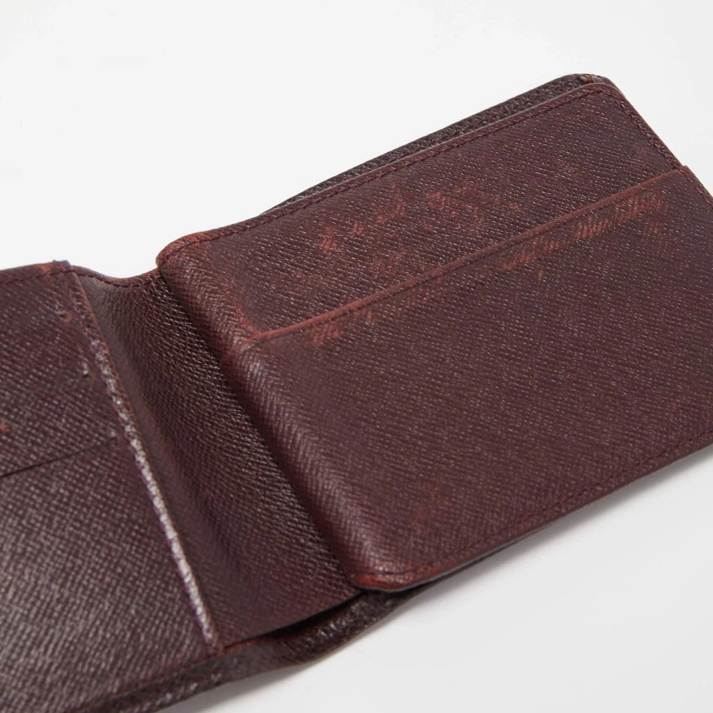 Louis Vuitton Louis Vuitton Burgundy Taiga Leather Bifold Wallet 4