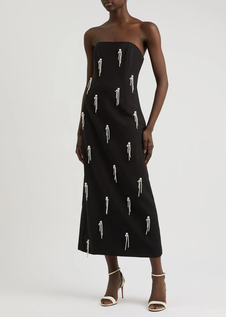 ODD MUSE The Ultimate Muse strapless pearl-embellished midi dress 4