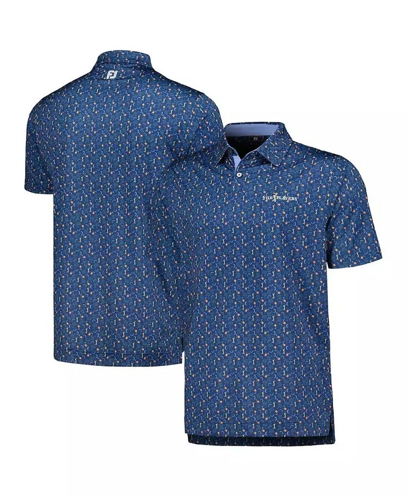 FootJoy Men's Navy THE PLAYERS Custom Print Performance Polo Shirt 1