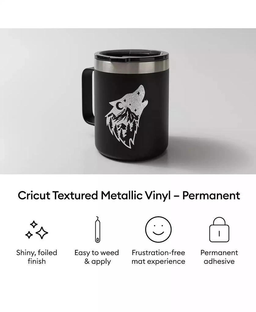 cricut Textured Metallic Vinyl Permanent, Luxe Sampler - 12 in x 12 in Sheets (6 ct) 4