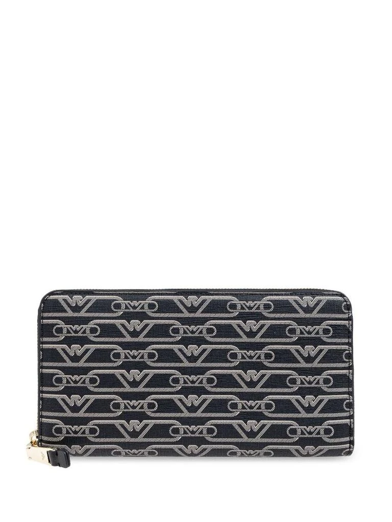 Emporio Armani Emporio Armani Allover Logo Continental Wallet 1