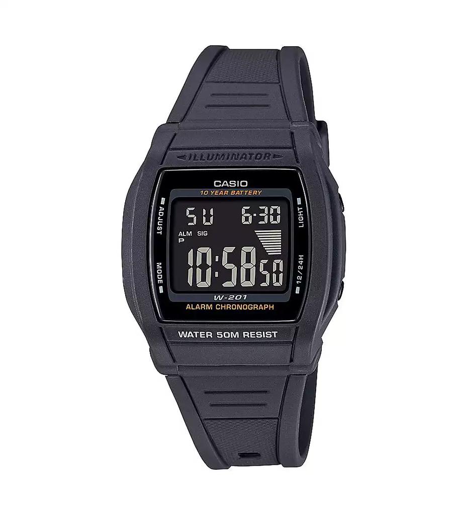 Casio Men's Digital Quartz Gray Resin Watch 36mm, W201-1BV