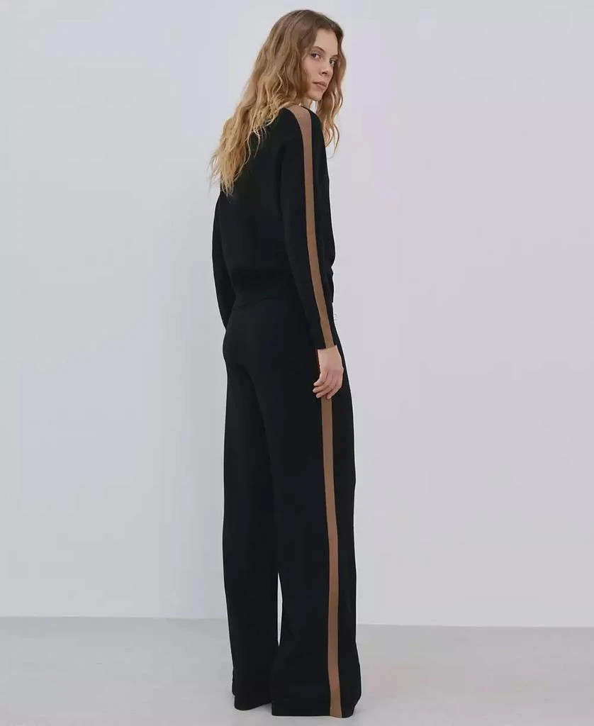 Mango Women
s Contrast Stripe Knit Pants 9