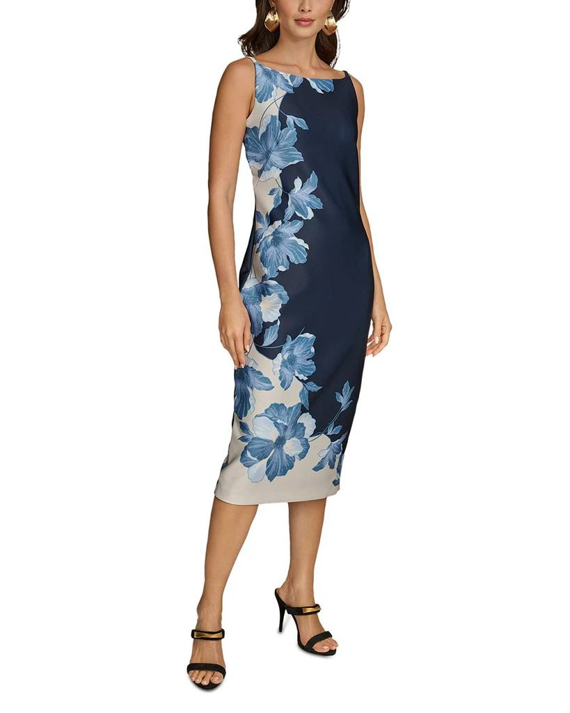 Donna Karan Boat Neck Sleeveless Midi Dress 5