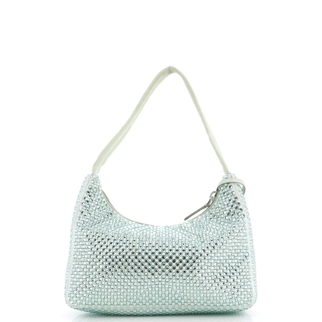 Prada Re-Edition 2000 Hobo Crystal Embellished Satin Mini 3