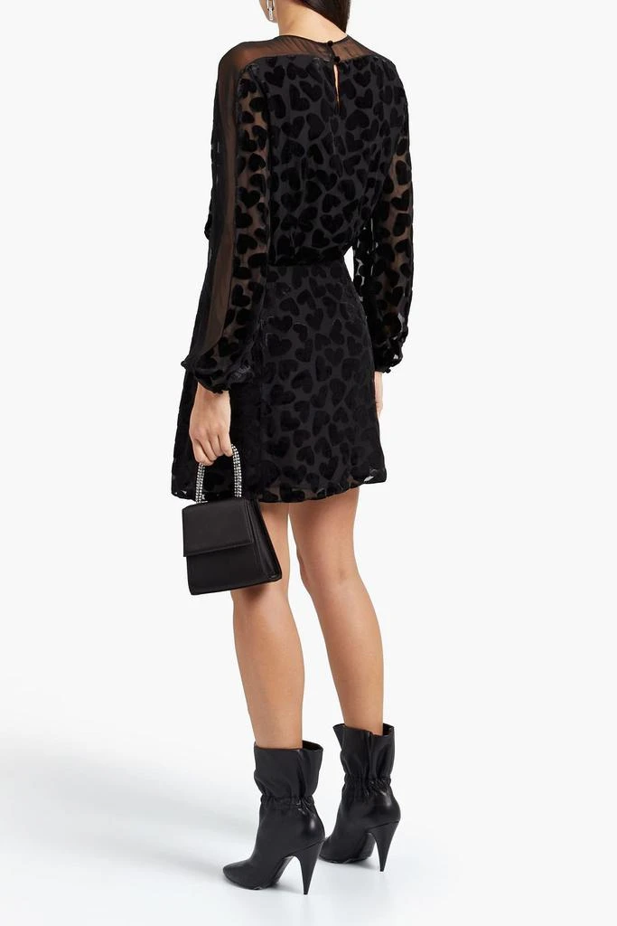 Yves Saint Laurent Devoré-velvet mini dress 3