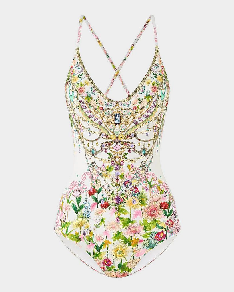 Camilla The Call of Catalonia Scoop-Neck One-Piece Swimsuit