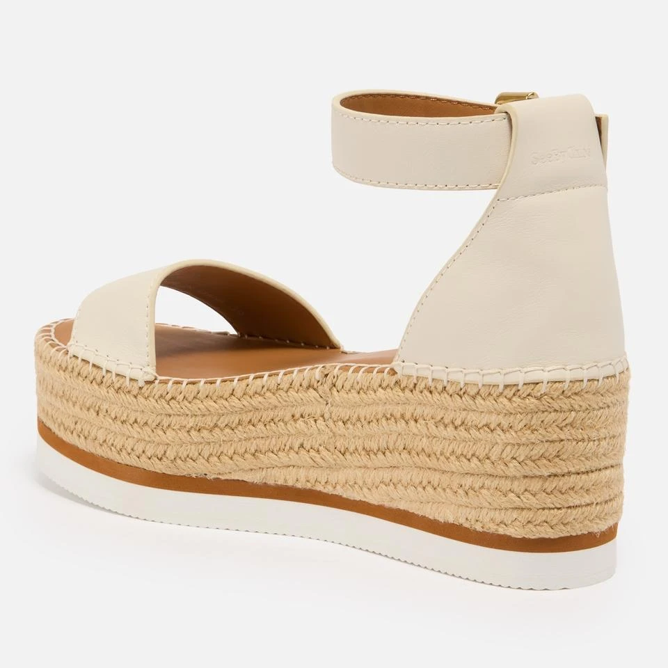 See by Chloé SEE BY CHLOÉ WOMEN'S GLYN LEATHER FLATFORM ESPADRILLE SANDALS 2