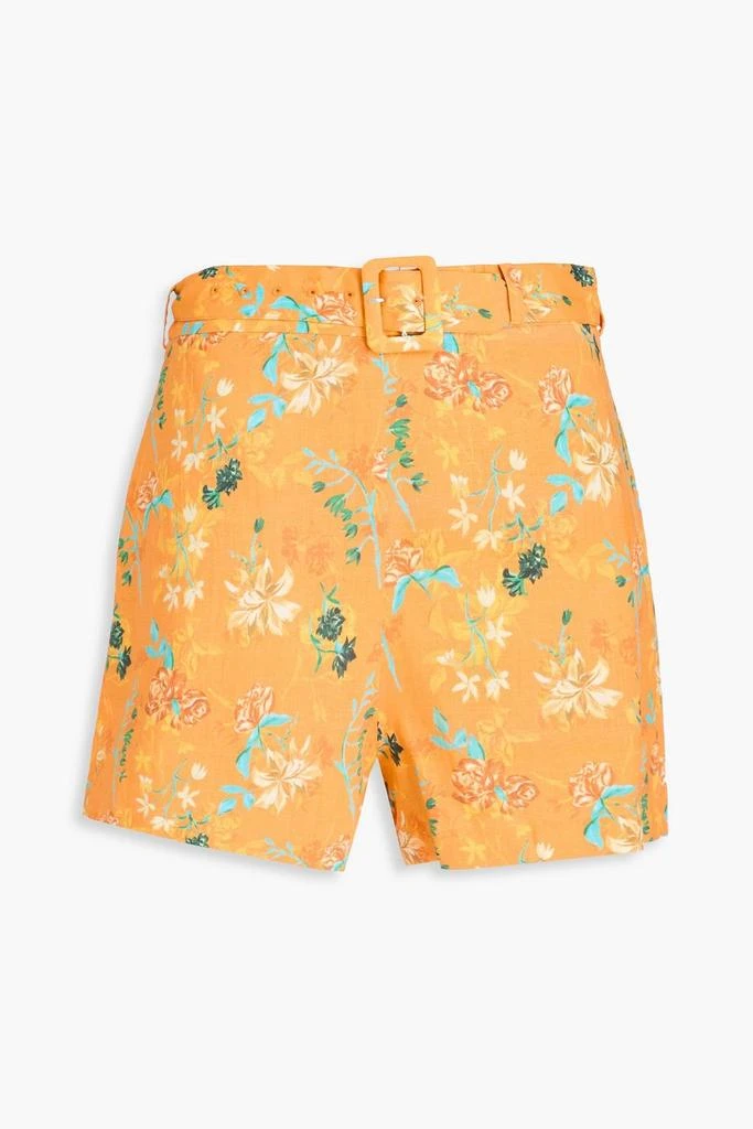 Solid & Striped The Renata belted floral-print linen-blend shorts 1