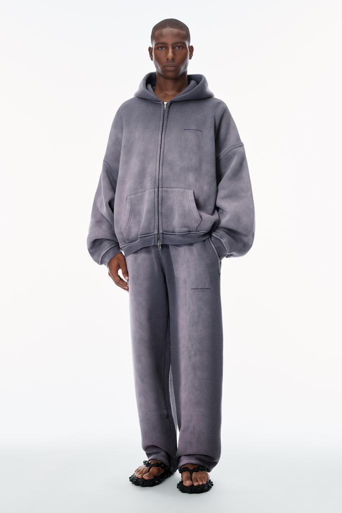 Alexander Wang Crystal Hotfix Zip-Up Hoodie - Free Shipping