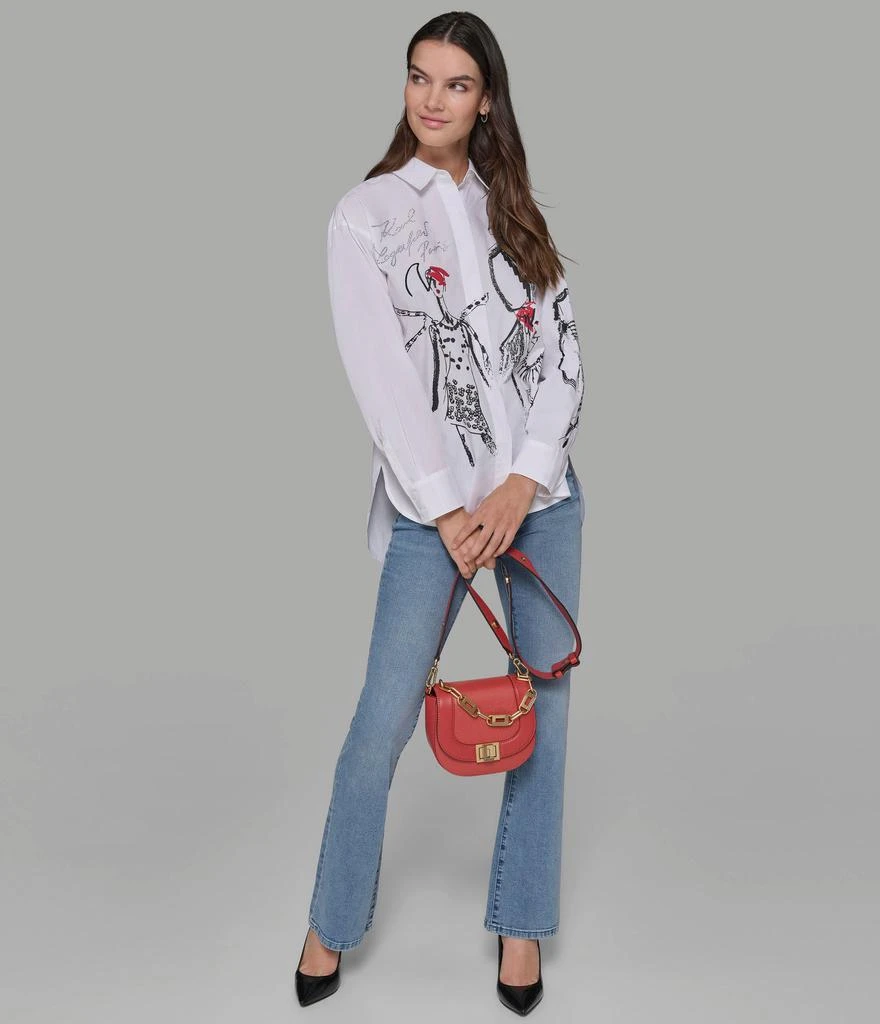 Karl Lagerfeld Paris SKETCH GIRL POPLIN SHIRT 6