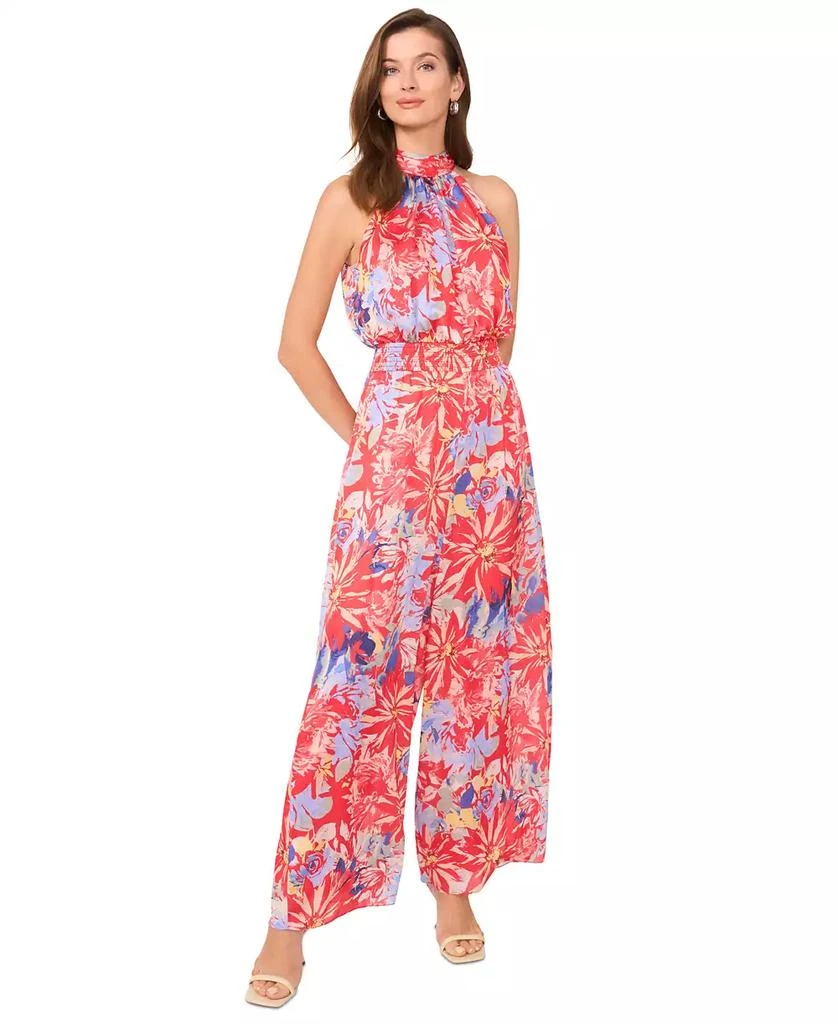 Vince Camuto Women's Printed Halter Wide-Leg Jumpsuit 4