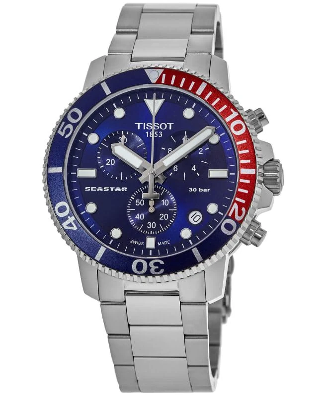 Tissot Tissot Seastar 1000 Chronograph Pepsi Blue Dial Men's Watch T120.417.11.041.03 1