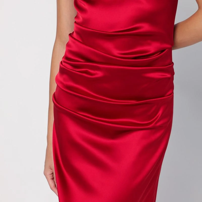 Max Mara Pianoforte Red long sleeveless dress 4