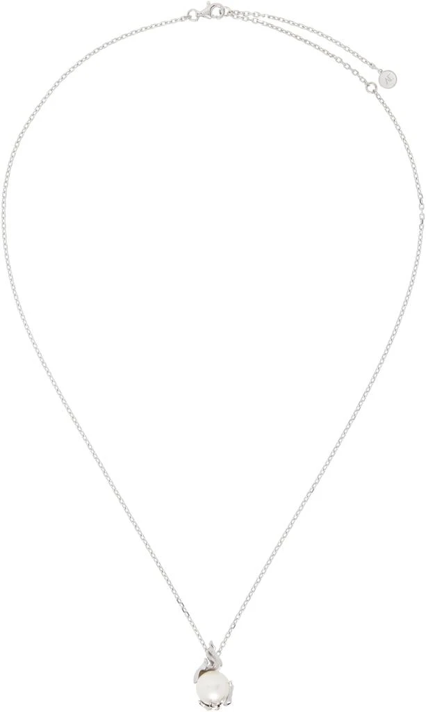 Alan Crocetti SSENSE Exclusive Silver Pearl In Heat Necklace 1