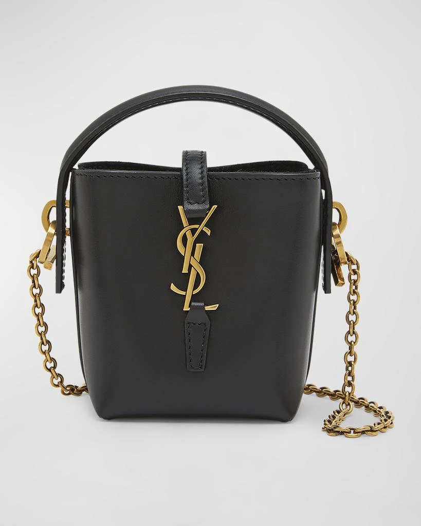 Yves Saint Laurent Le 37 Micro YSL Leather Bucket Bag 1