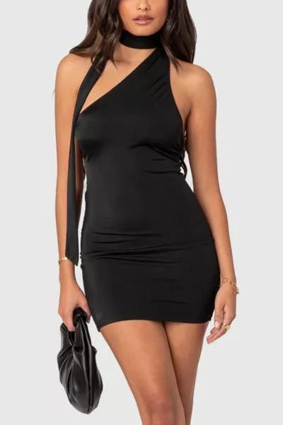 Edikted Edikted Geneva Asymmetric Scarf Dress 1