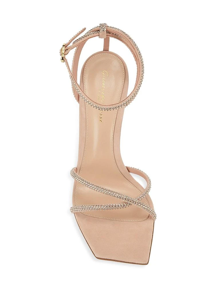 Gianvito Rossi 105MM Crystal-Embellished Suede Sandals 5