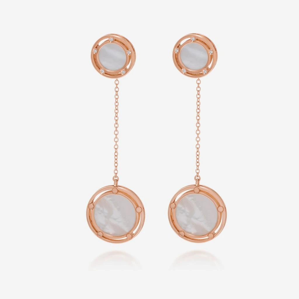 Damiani Damiani D.Side 18K Rose Gold Diamond and Mother of Pearl Drop Earrings 20080280 2