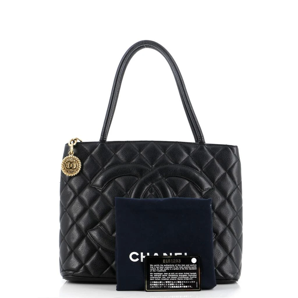 Chanel Medallion Tote Quilted Caviar 2