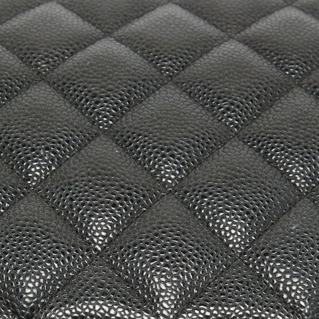 Chanel Chanel Black Quilted Caviar Leather Maxi Classic Double Flap Bag 7