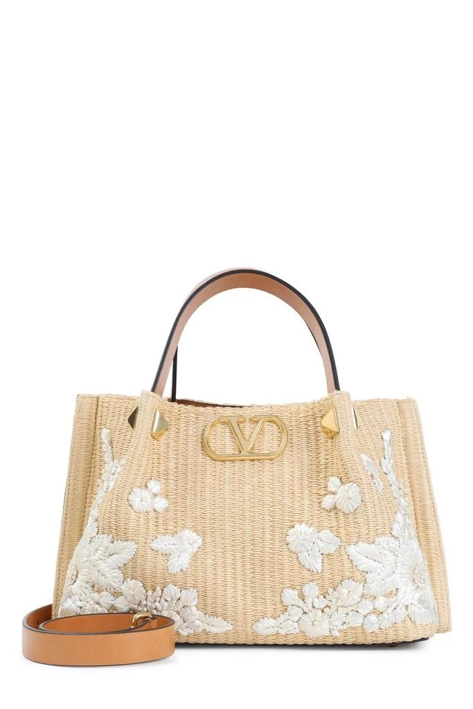 Valentino Garavani Rockstud Floral Patterned Tote Bag