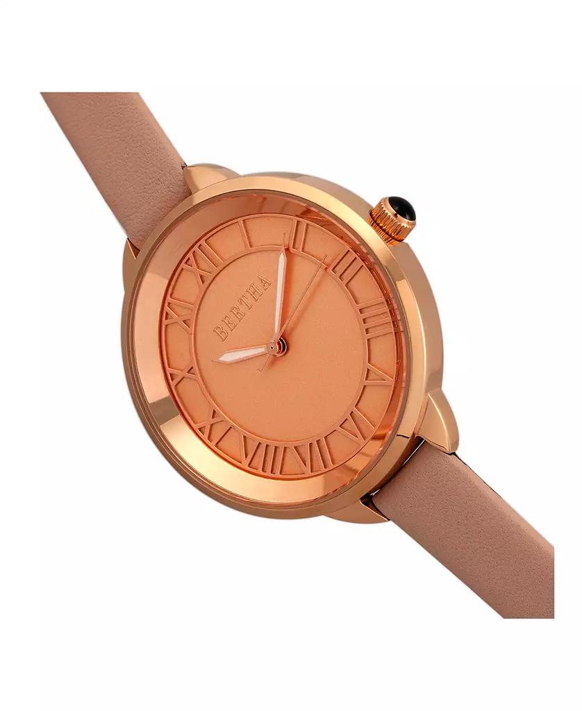 BERTHA Quartz Madison Collection Light Pink And Rose Gold Leather Watch 36Mm