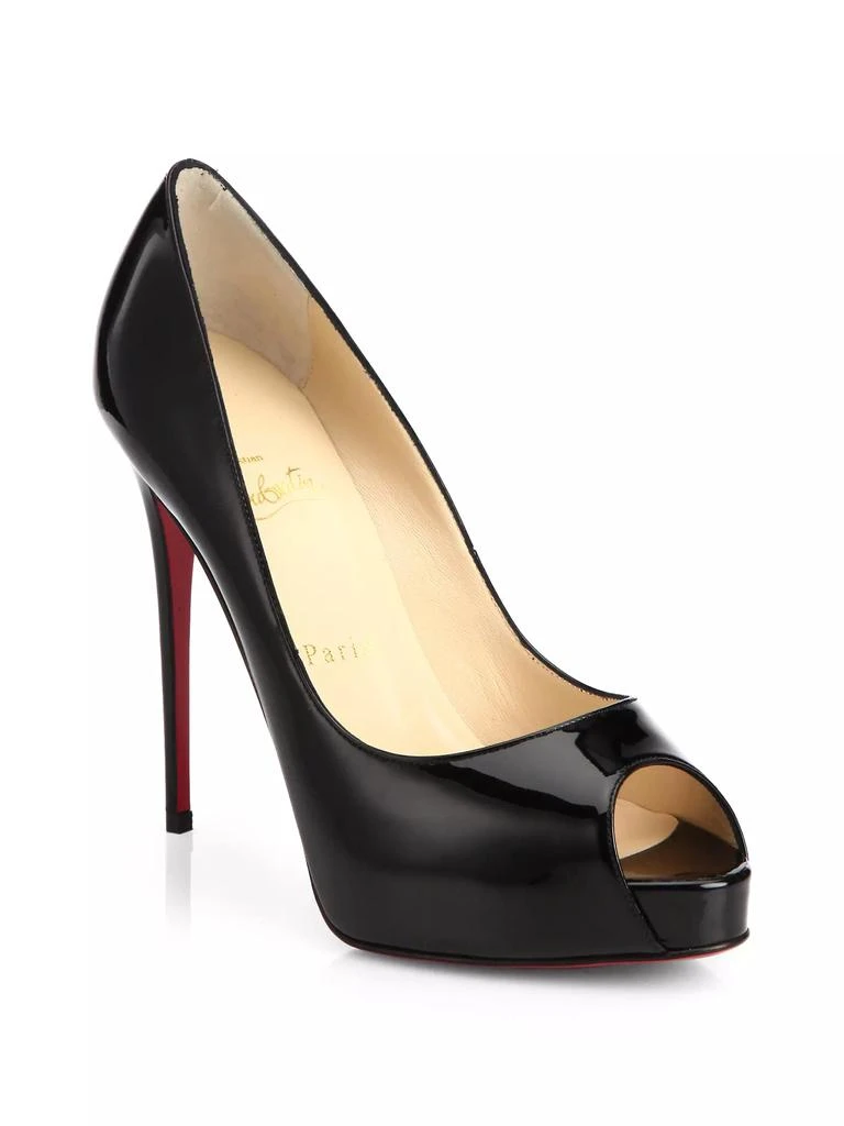 Christian Louboutin Very Privé 120 Peep-Toe Patent Leather Pumps 1