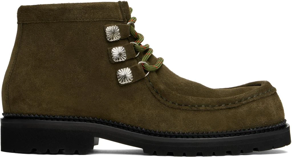 Toga Virilis Khaki Square Toe Boots 1