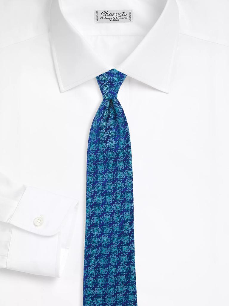 Charvet Flower Medallion Silk Tie