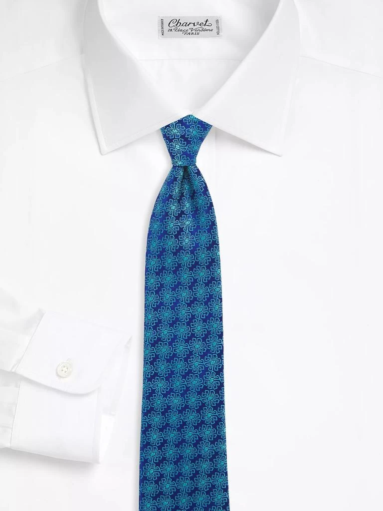 Charvet Flower Medallion Silk Tie 2