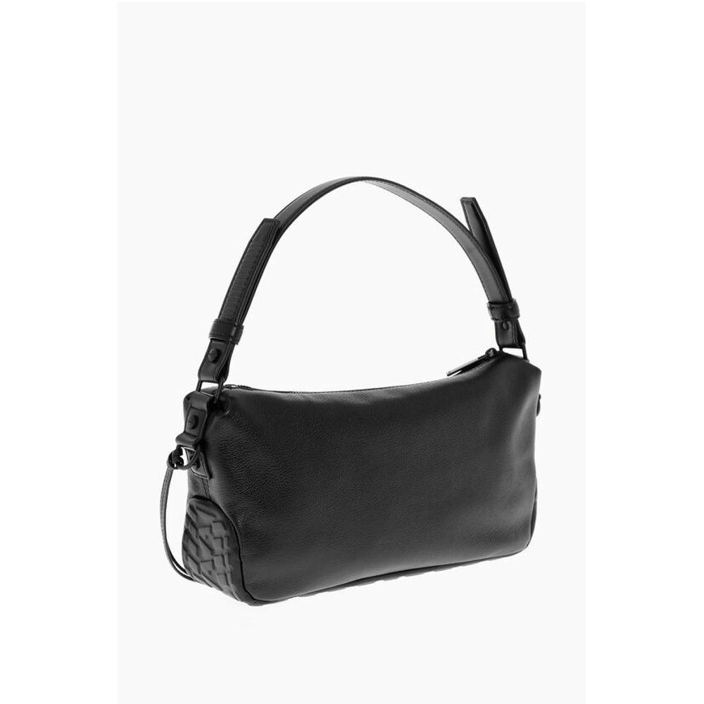 Off-White Off- Women'solid Color Leather BIKER TIRE Bag with Removable Women'shoulder Women's S