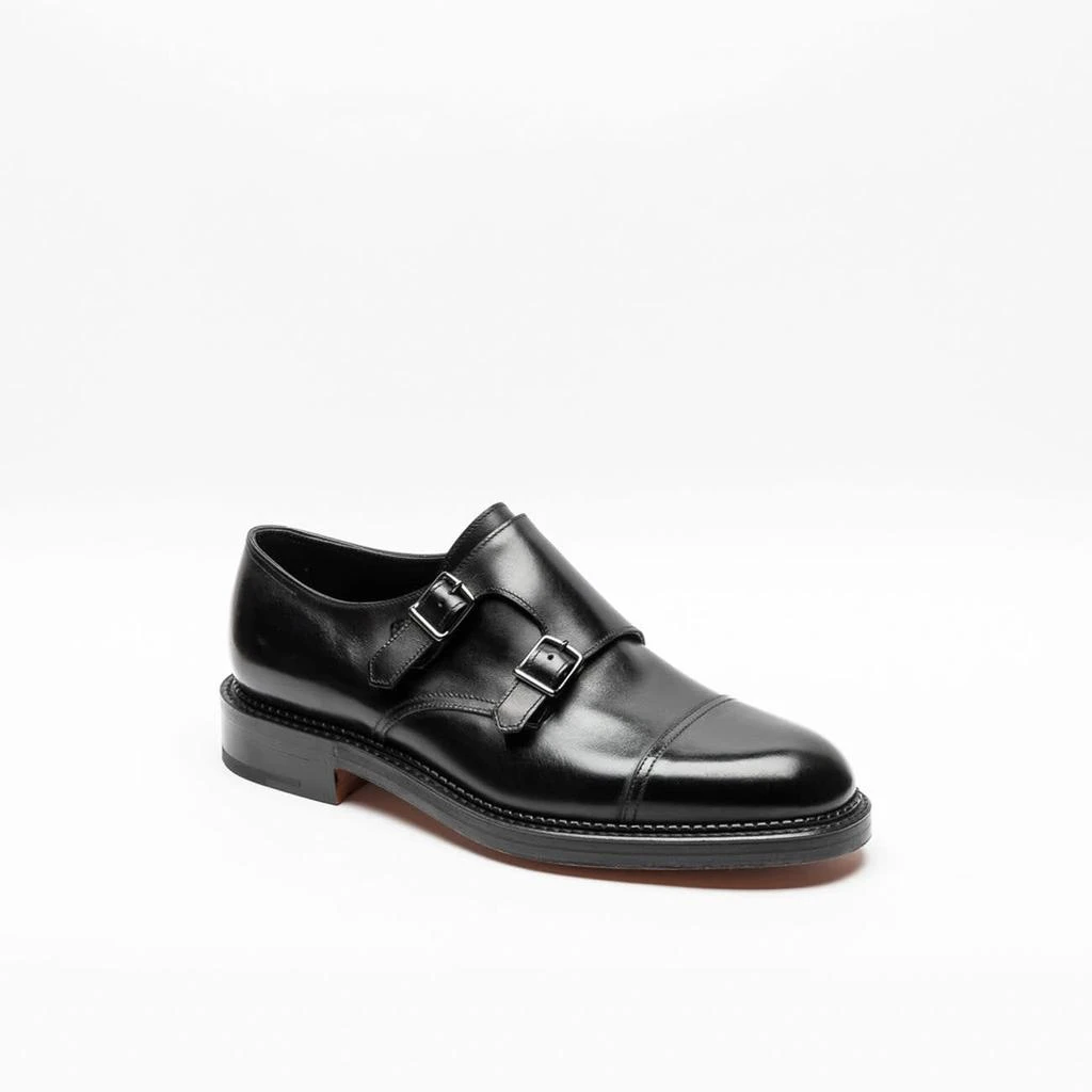 John Lobb Ns Black Calf Monk Strap Shoe 1